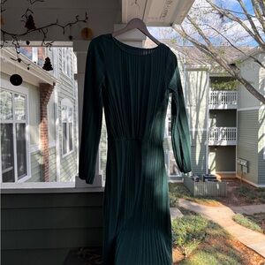 Elegant Green Long Sleeve Dress | S